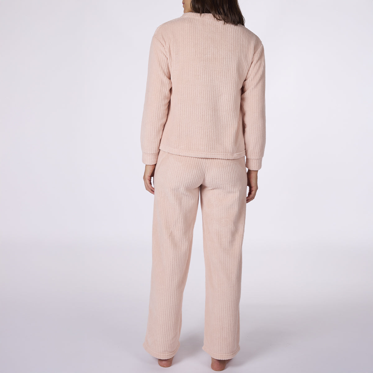 Dusty pink ribbed pajamas - Nadia Lingerie