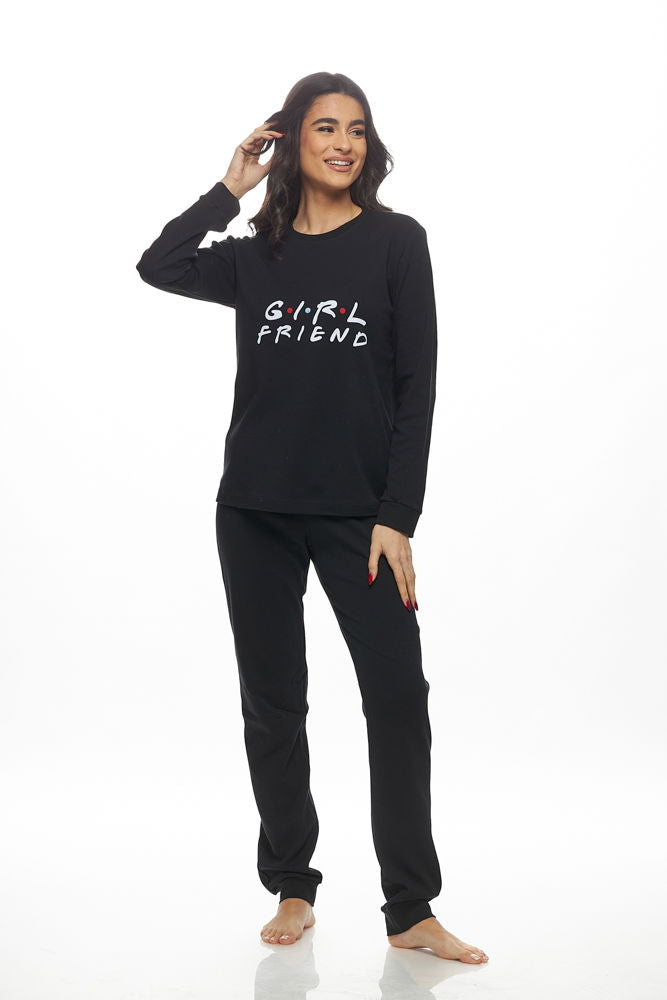 Galaxy Girlfriend Σετ Πιτζάμας Μαύρη - Nadia Lingerie
