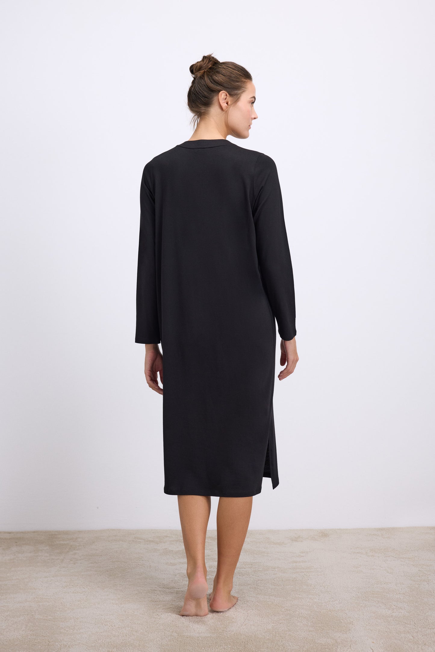 Μακρυμάνικο νυχτικό με πατιλέτα - Nadia Lingerie