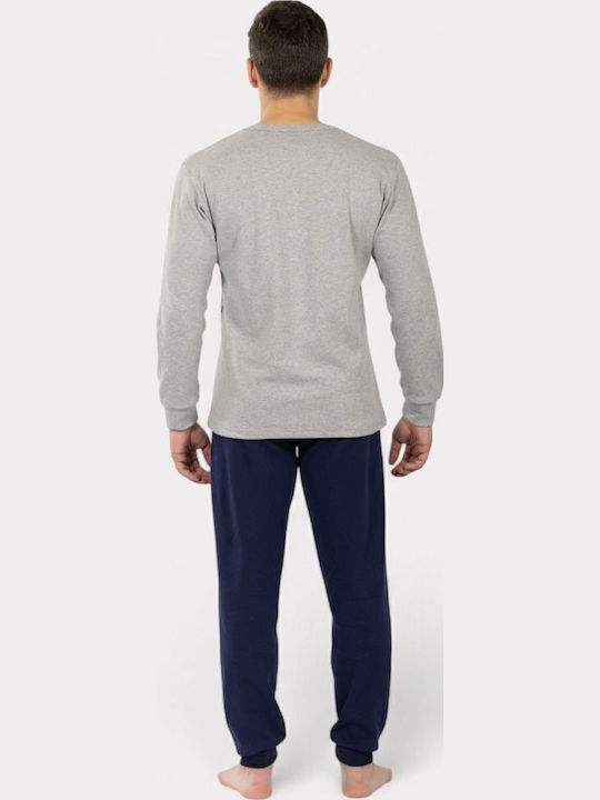 Nina Club Χειμερινή Ανδρική Πιτζάμα Γκρι - Nadia Lingerie