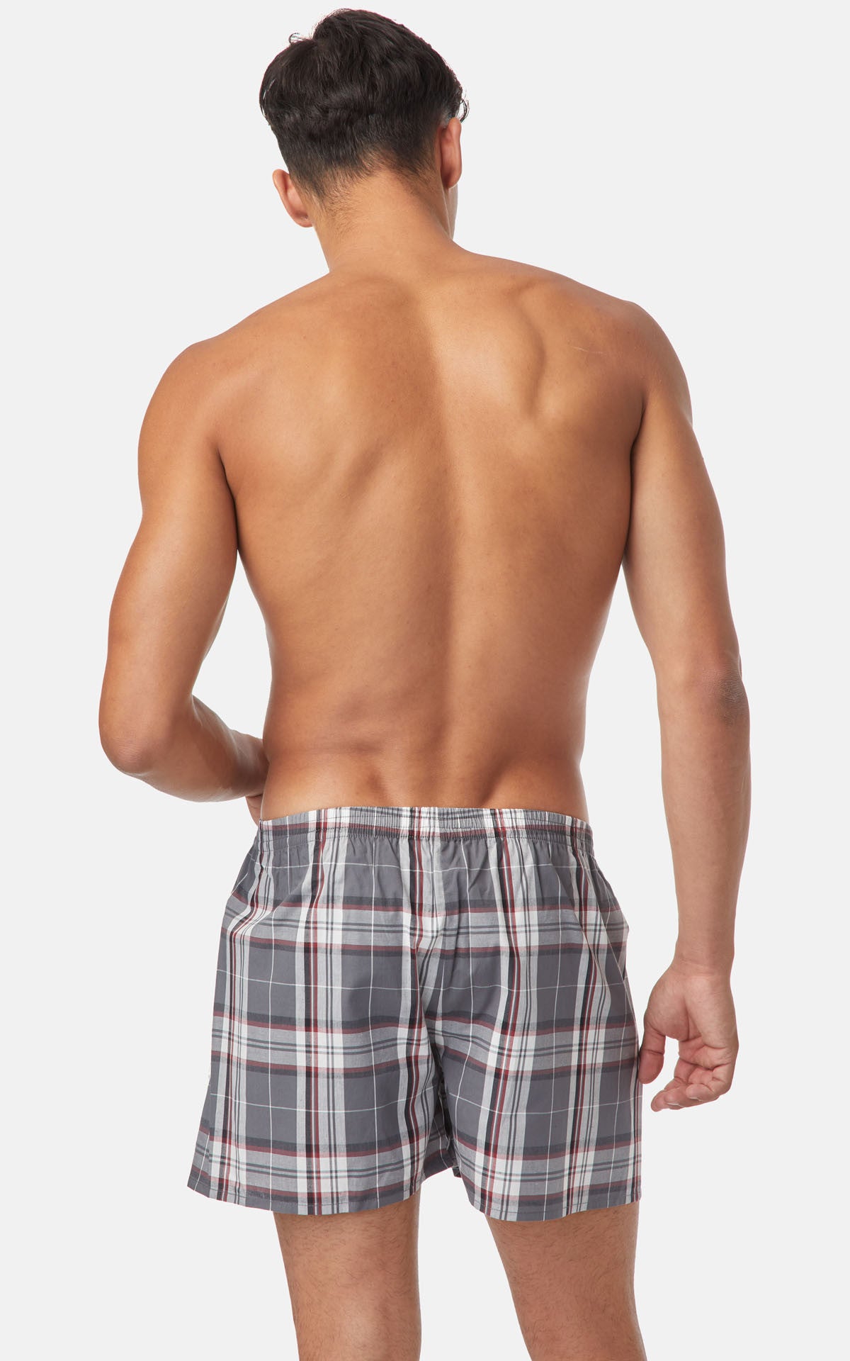 Popline Φαρδύ Ανδρικό Βαμβακερό Boxer Καρώ με άνοιγμα 2 τμχ 100% COTTON - Nadia Lingerie