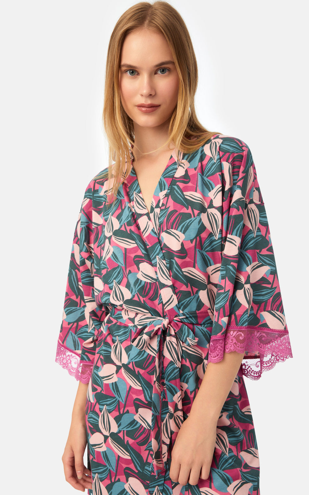 TENCEL Modal Εμπριμέ Γυναικεία Ρόμπα - Nadia Lingerie