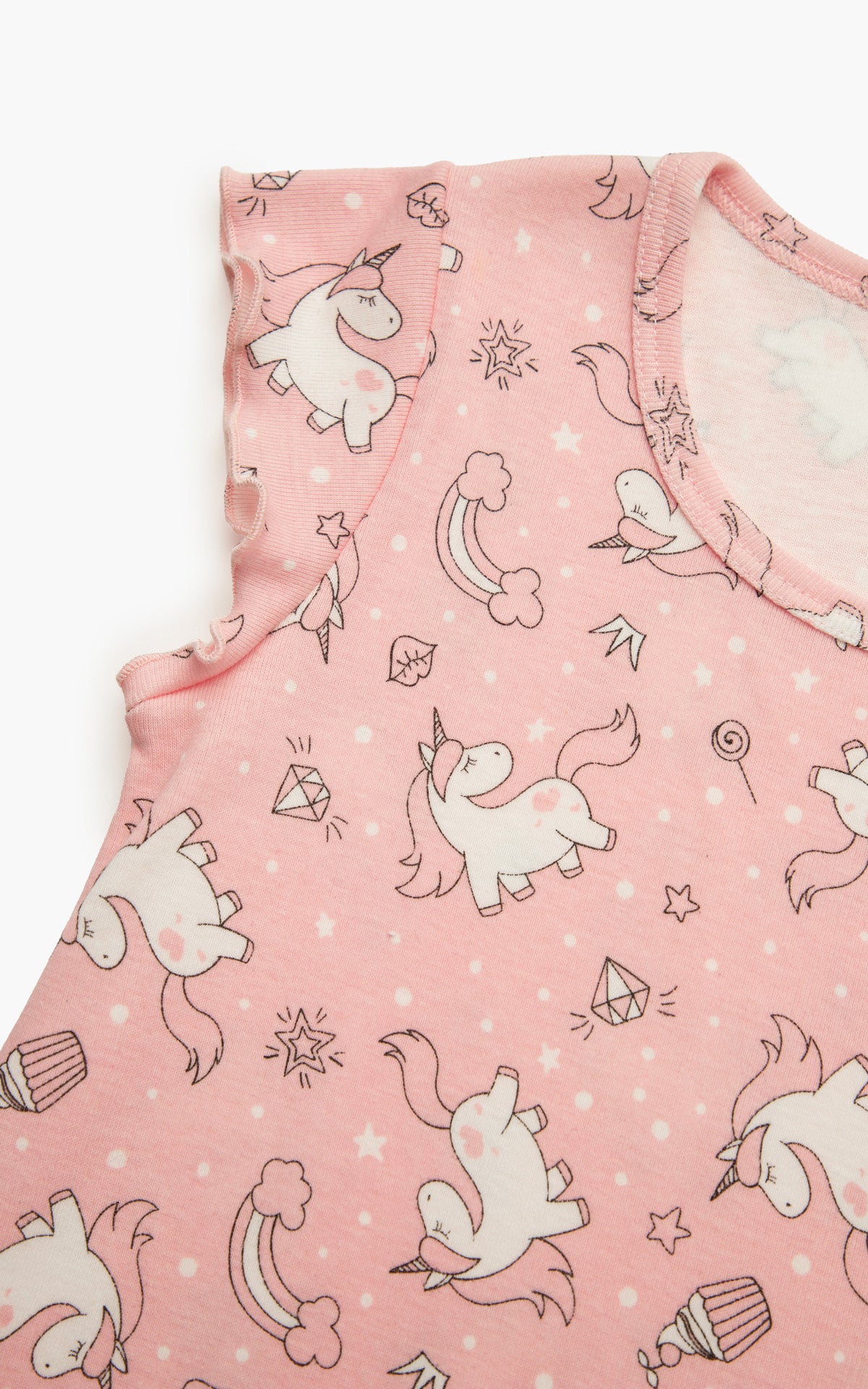 Unicorn Rib Κοντομάνικη Παιδική Νυχτικιά - Nadia Lingerie