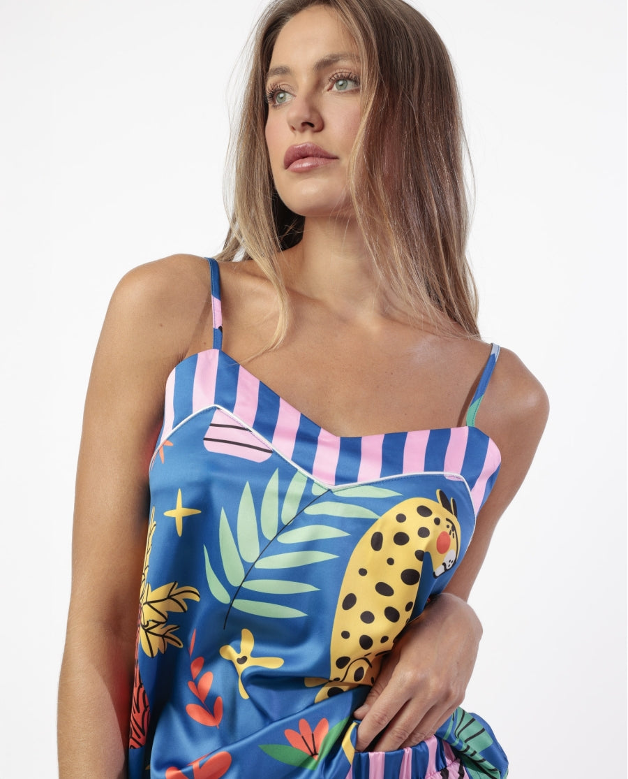 Admas baby doll πολύχρωμο - Nadia Lingerie
