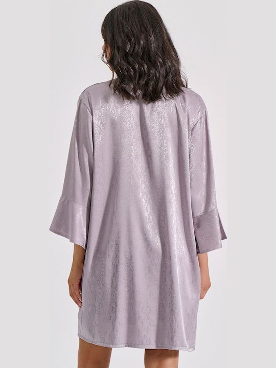 Σατέν ρόμπα ανάγλυφη