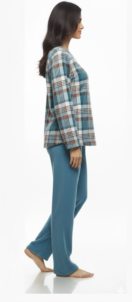 Galaxy καρό fleece πιτζαμες