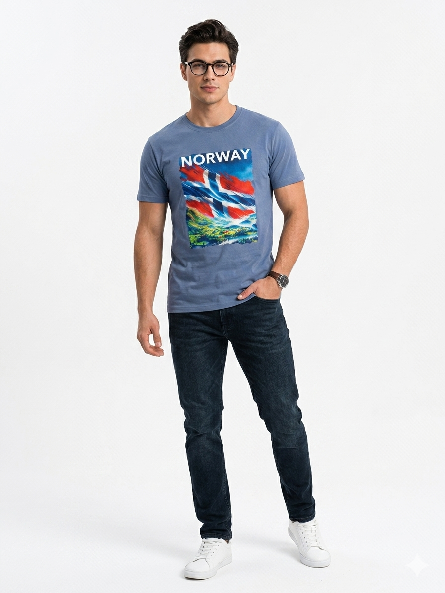 Nautical t-shirt με στάμπα Norway - Nadia Lingerie