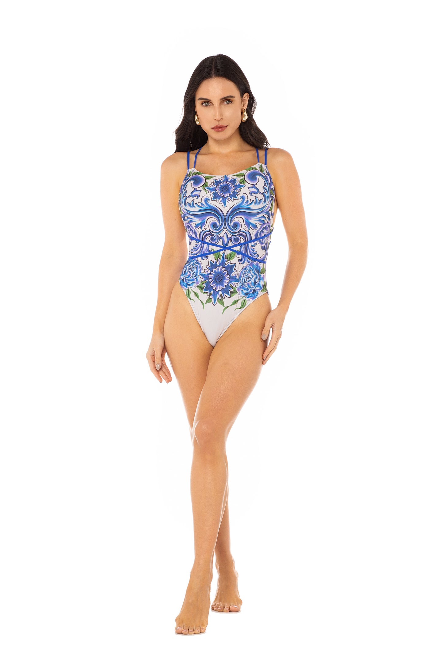 Ολόσωμο μαγιό με print Maryssil - Nadia Lingerie