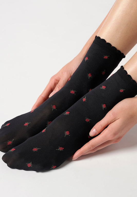 Oroblu γυναικείες κάλτσες με τριανταφυλλακια
