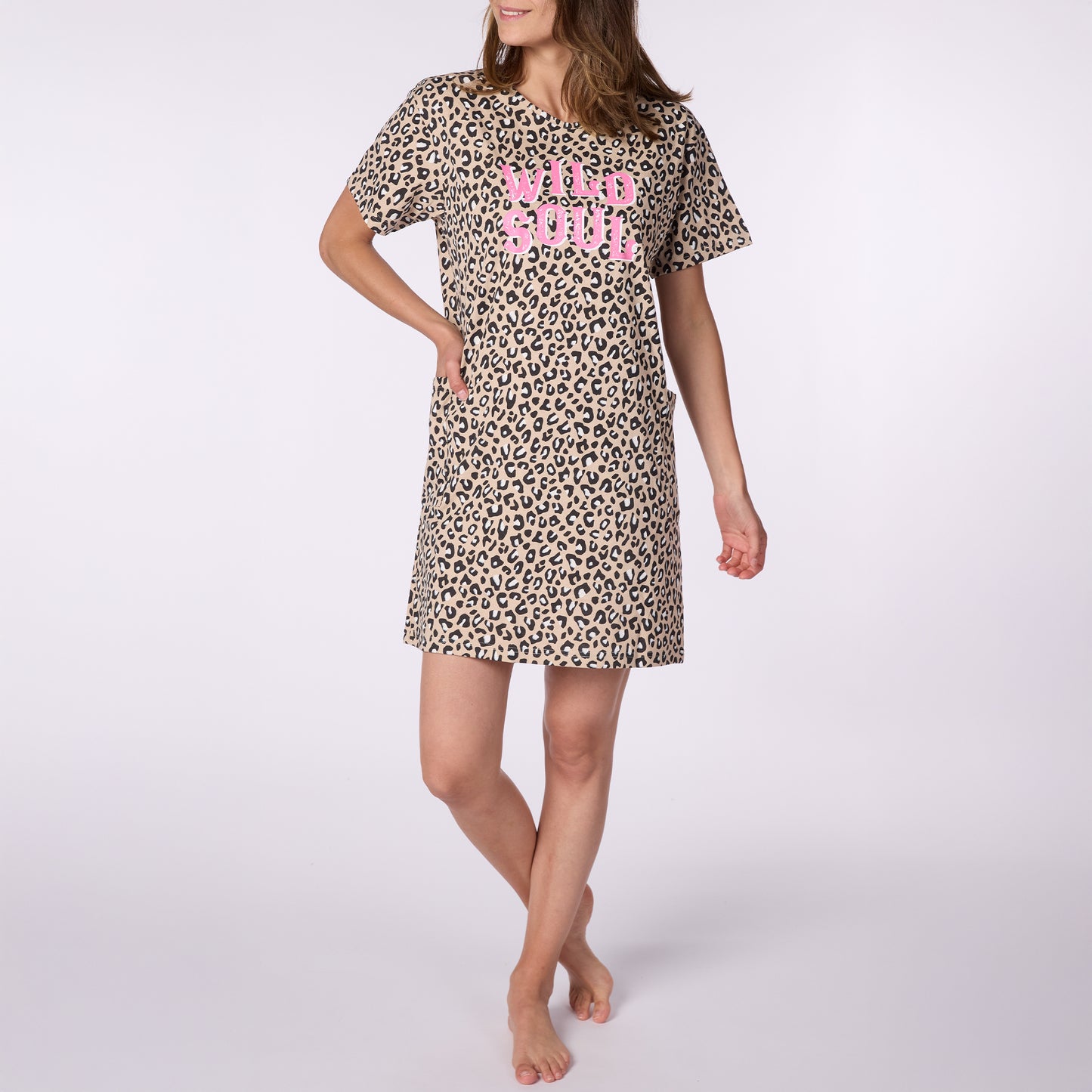 Big t-shirt νυχτικό λεοπαρ - Nadia Lingerie