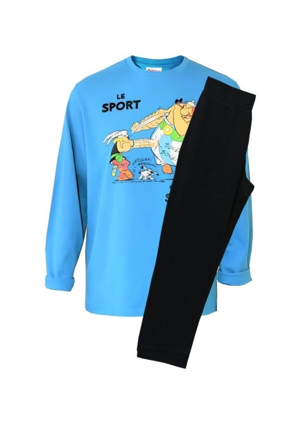 ASTERIX ΑΝΔΡΙΚΗ ΠΥΖΑΜΑ ΜΕ ΣΧΕΔΙΟ ASTERIX ΜΠΛΕ - Nadia Lingerie