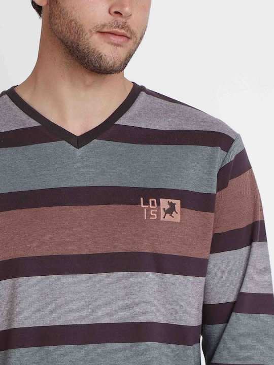 Admas Χειμερινή Ανδρική Πιτζάμα Βαμβακερή Καφέ - Nadia Lingerie