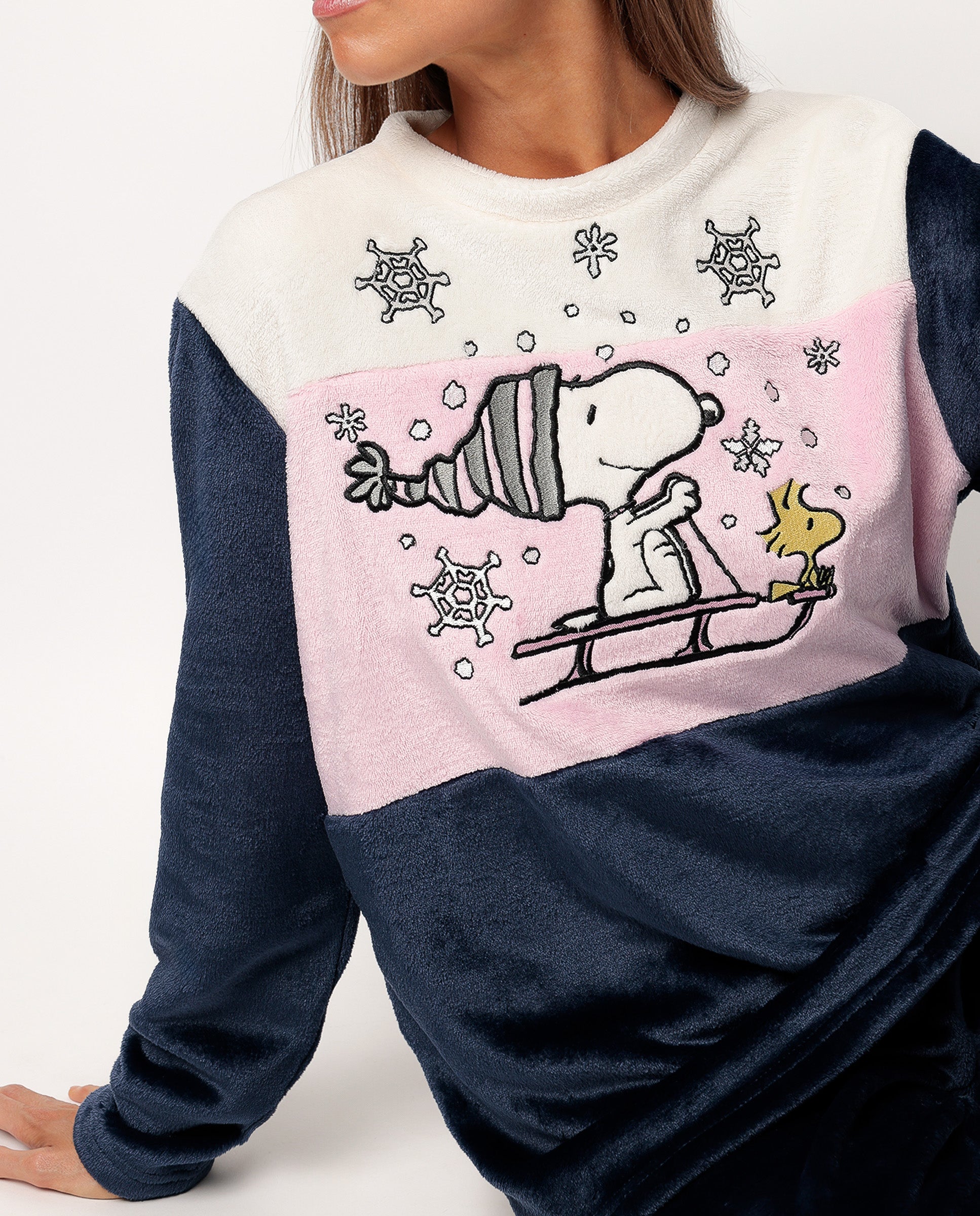 Admas βελούδινες πιτζάμες Snoopy - Nadia Lingerie