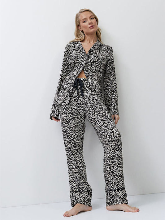 Aruelle Χειμερινό Γυναικείο Σετ Πιτζάμας Animal - Nadia Lingerie