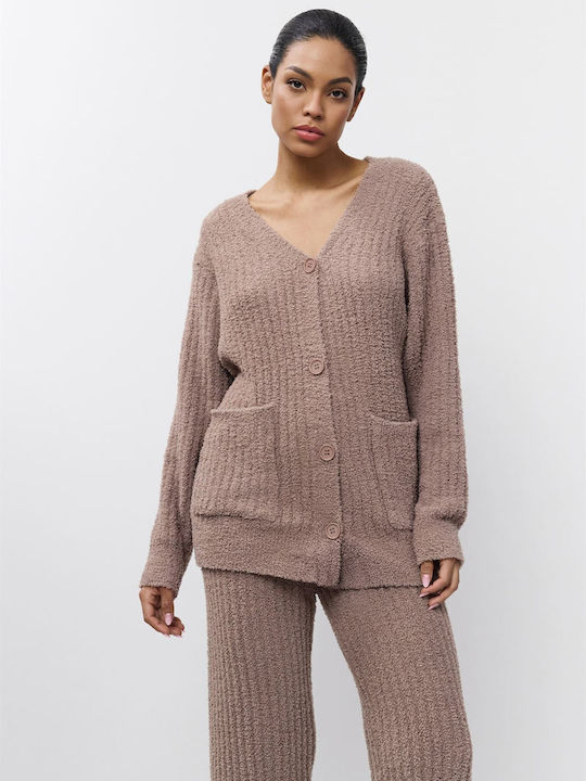 Aruelle Χειμερινό Γυναικείο Σετ Πιτζάμας Πούρου - Nadia Lingerie