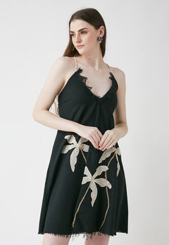 BE SUNSET| Κοντό καλοκαιρινό φόρεμα μαύρο - Nadia Lingerie