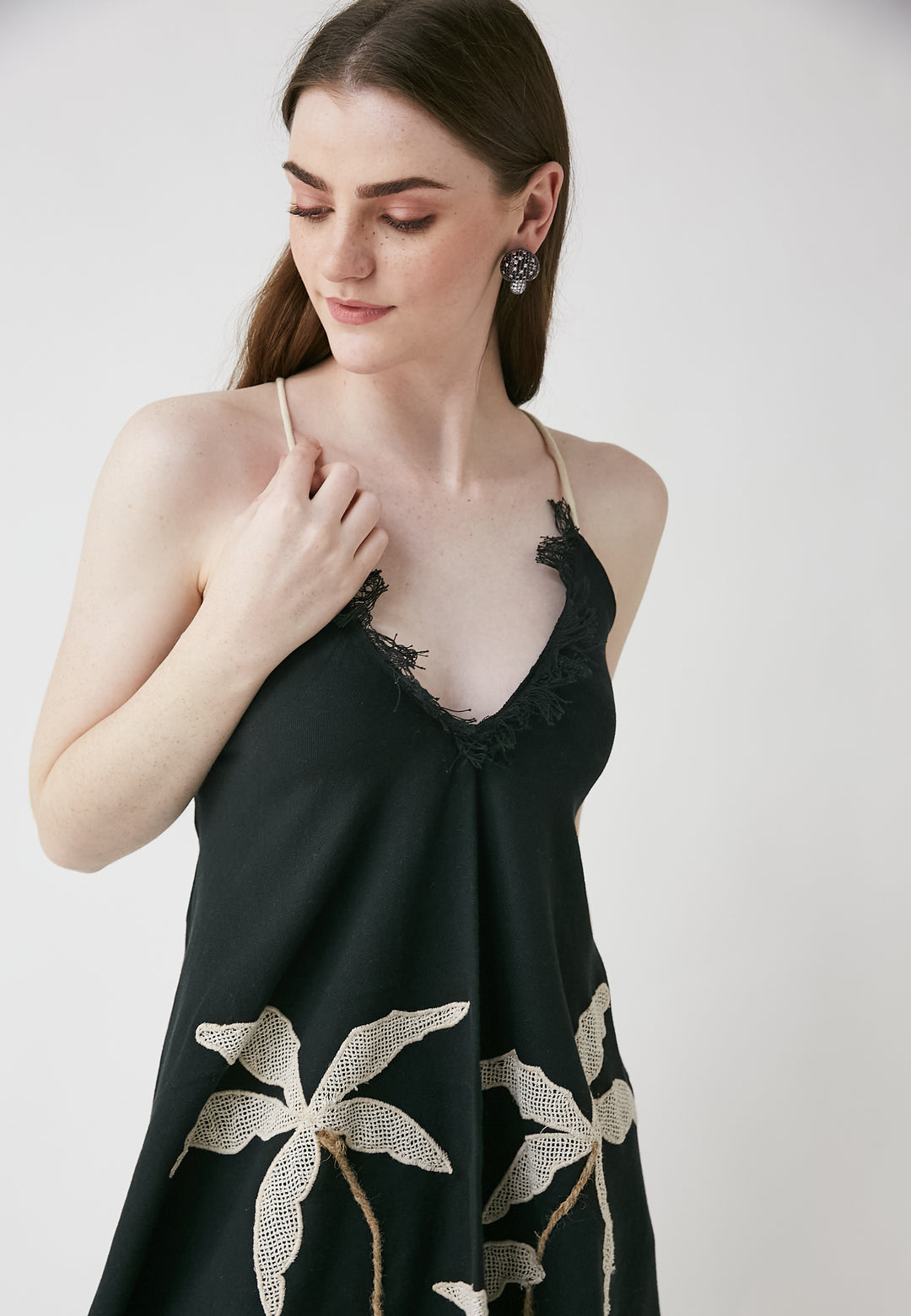 BE SUNSET| Κοντό καλοκαιρινό φόρεμα μαύρο - Nadia Lingerie