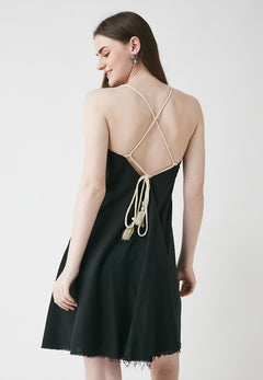 BE SUNSET| Κοντό καλοκαιρινό φόρεμα μαύρο - Nadia Lingerie