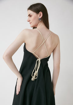 BE SUNSET| Κοντό καλοκαιρινό φόρεμα μαύρο - Nadia Lingerie