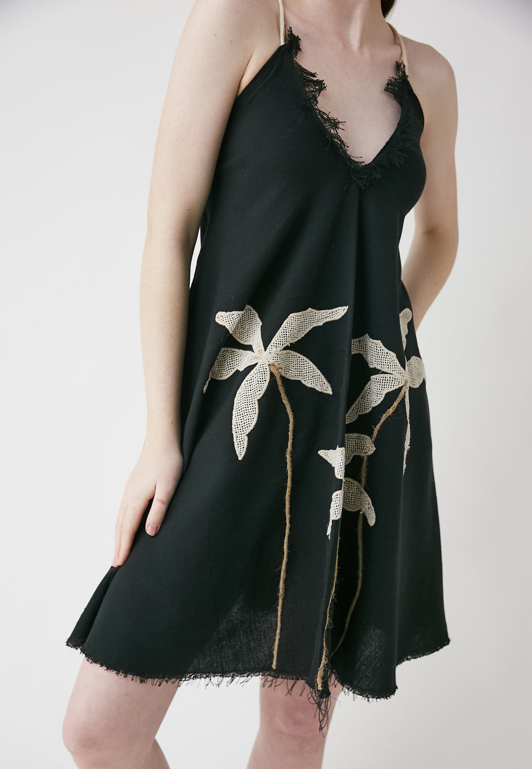 BE SUNSET| Κοντό καλοκαιρινό φόρεμα μαύρο - Nadia Lingerie