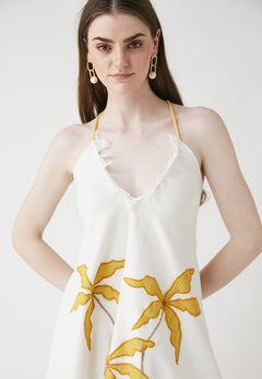 BE SUNSET| Κοντό καλοκαιρινό φόρεμα λευκό - Nadia Lingerie