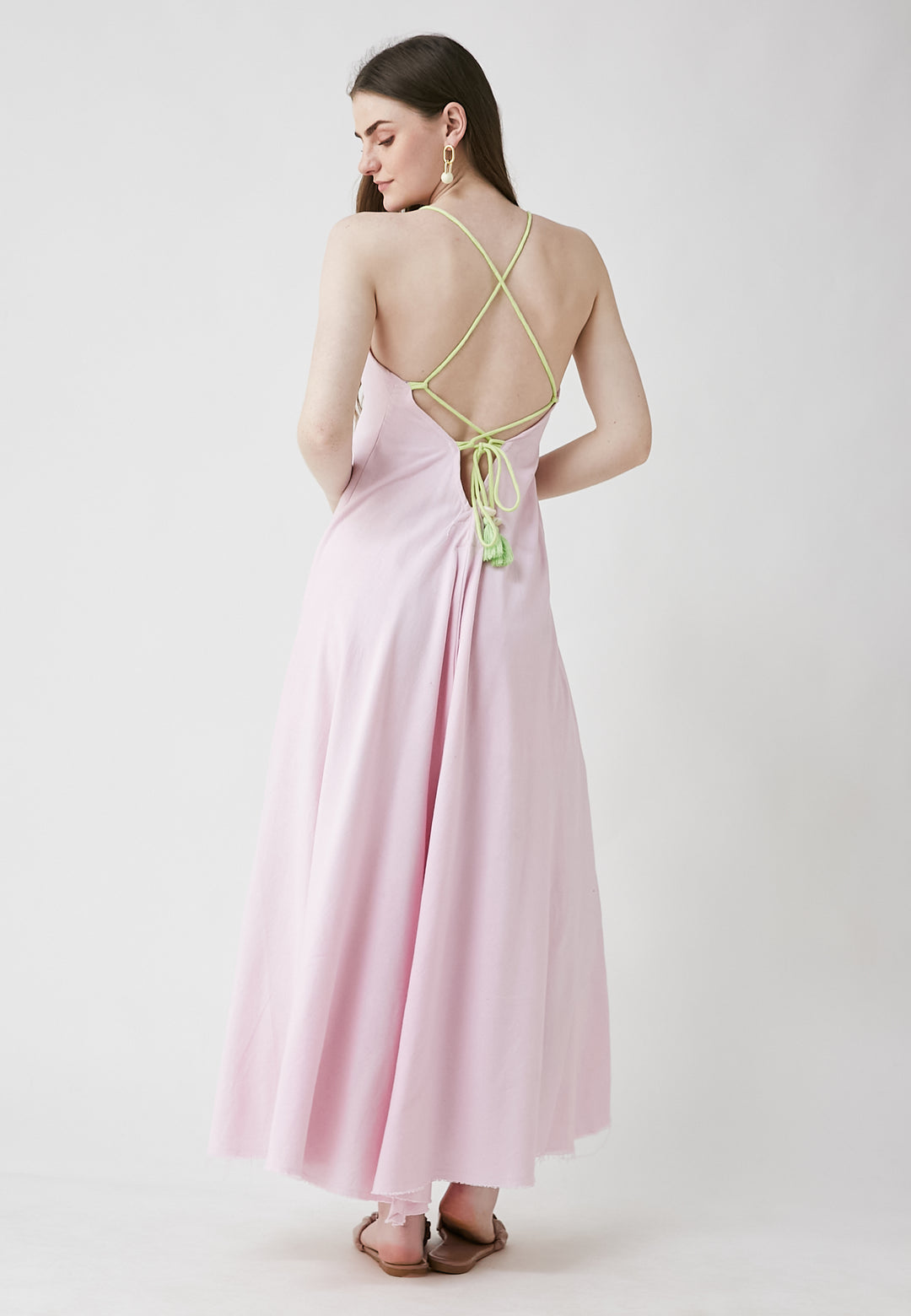 BE SUNSET| μακρύ καλοκαιρινό φόρεμα λιλά - Nadia Lingerie