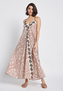 BE SUNSET| Εμπριμέ καλοκαιρινό φόρεμα - Nadia Lingerie