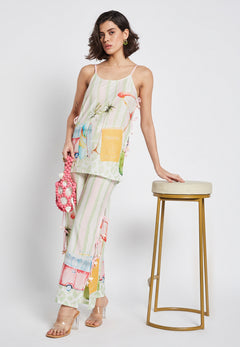 BE SUNSET παντελόνα με δεσίματα - Nadia Lingerie