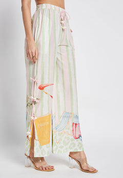 BE SUNSET παντελόνα με δεσίματα - Nadia Lingerie