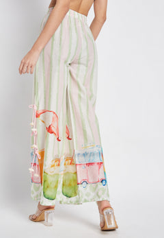 BE SUNSET παντελόνα με δεσίματα - Nadia Lingerie
