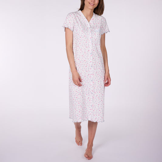 Μακρύ νυχτικό με κουμπάκια - Nadia Lingerie