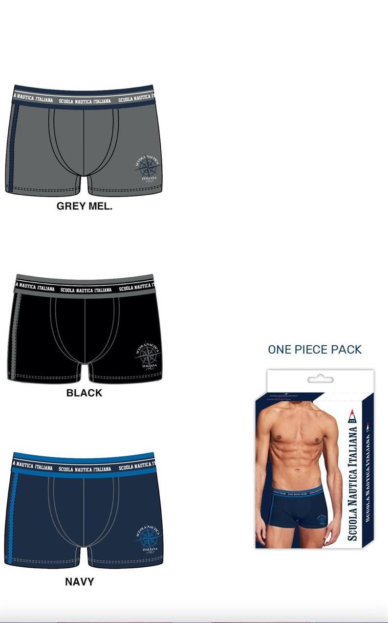 BOXER ΑΝΔΡΙΚΟ ΒΑΜΒΑΚΕΡΟ SCUOLA NAUTICA ITALIANA SNI868. 3ΤΜΧ - Nadia Lingerie