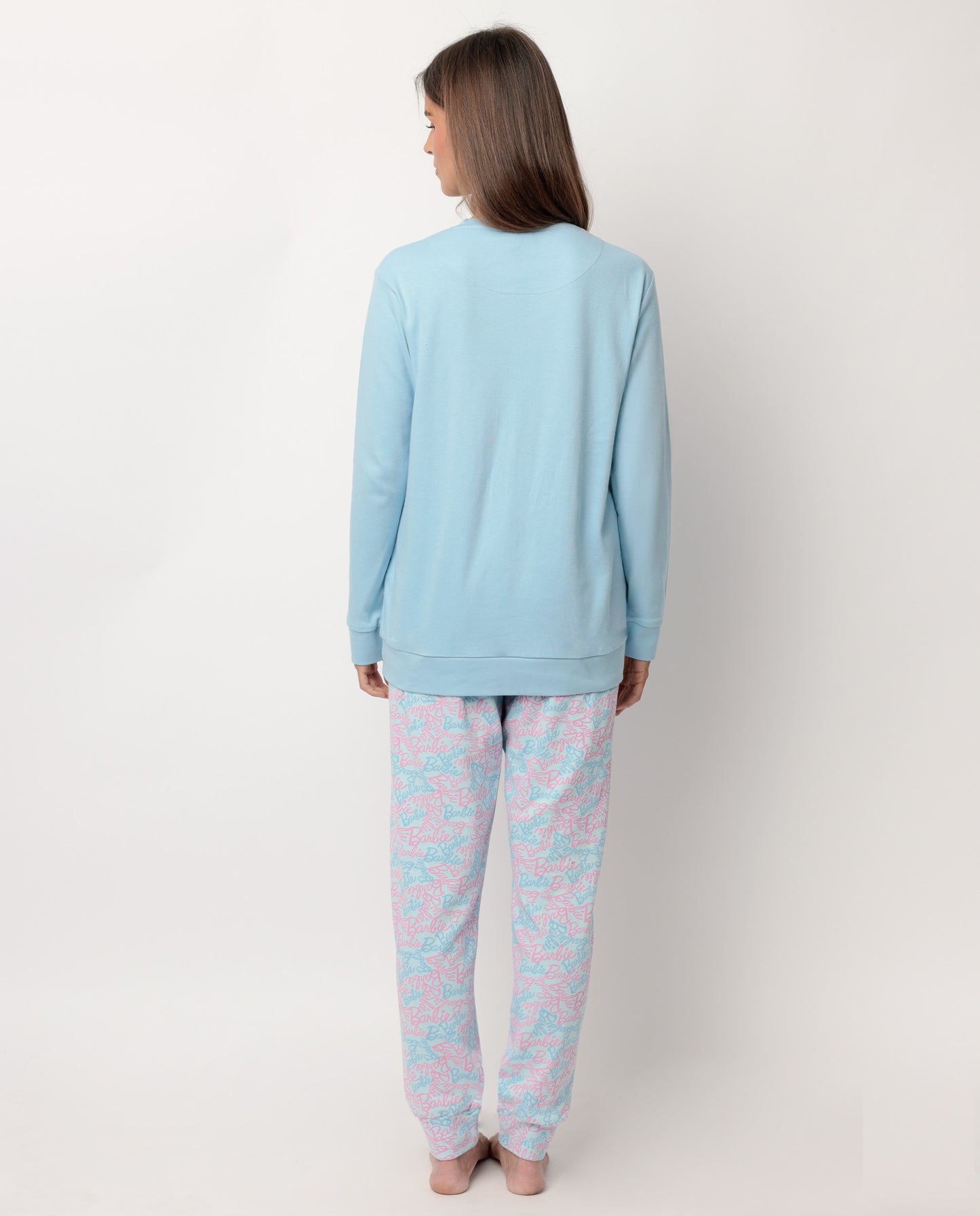 Barbie γαλάζιες πιτζάμες χειμερινές - Nadia Lingerie