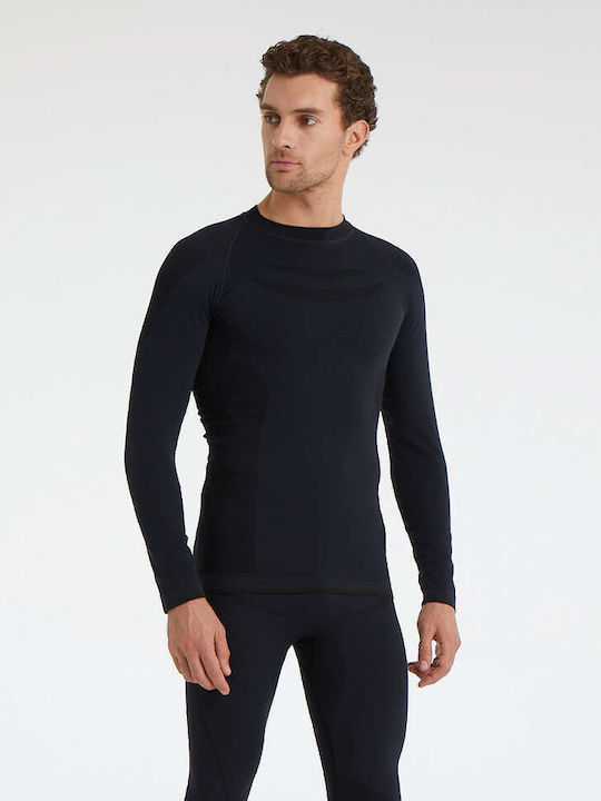 Blackspade Thermal unisex Ισοθερμική Μακρυμάνικη Μπλούζα Μαύρη - Nadia Lingerie