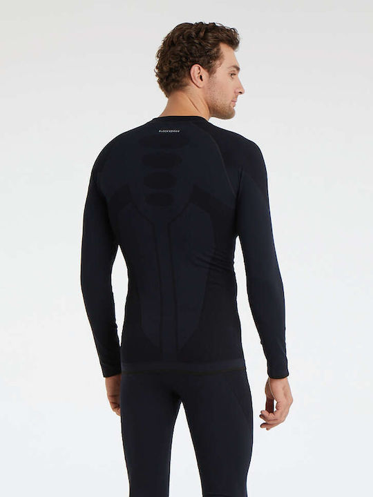 Blackspade Thermal unisex Ισοθερμική Μακρυμάνικη Μπλούζα Μαύρη - Nadia Lingerie