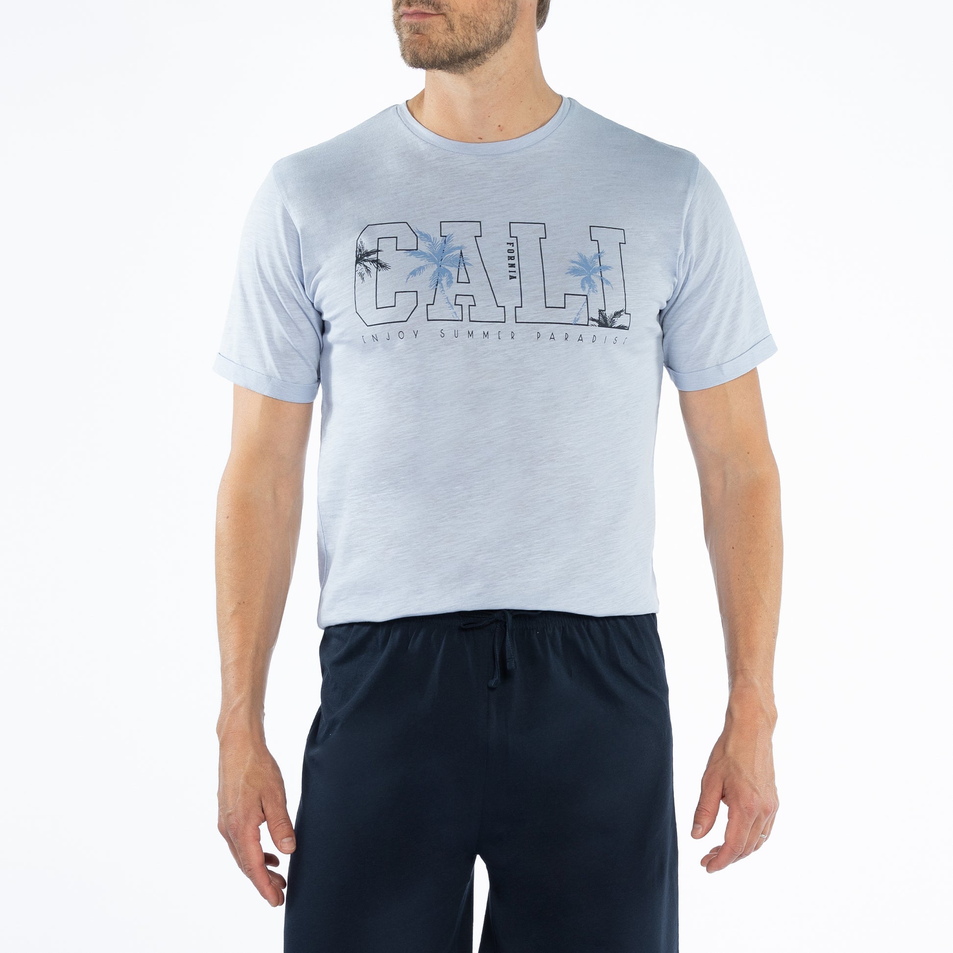 Πυτζάμα Blue - 100% COTTON - Nadia Lingerie