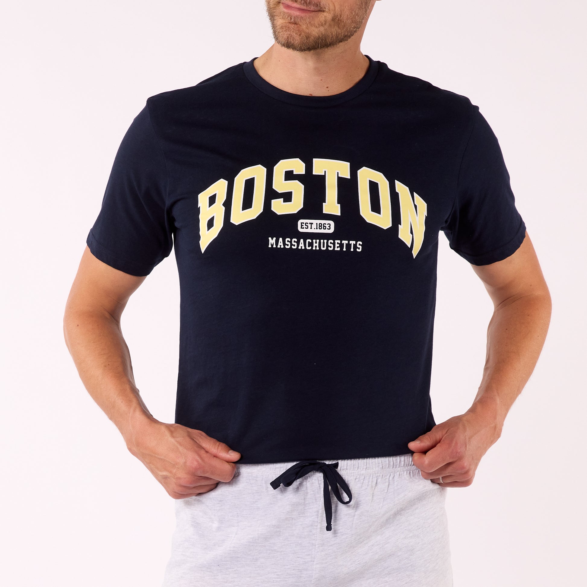 Boston ανδρικές πυτζάμες καλοκαιρινές - Nadia Lingerie