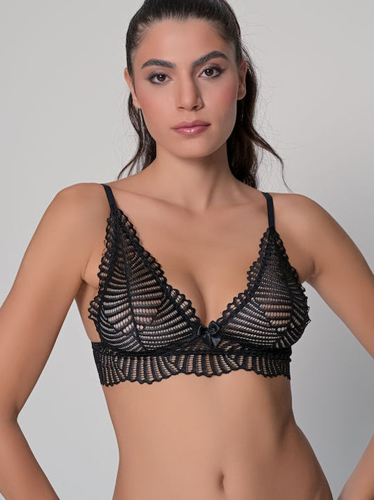 Bralette τριγωνάκι με ελαστική δαντέλα - Nadia Lingerie