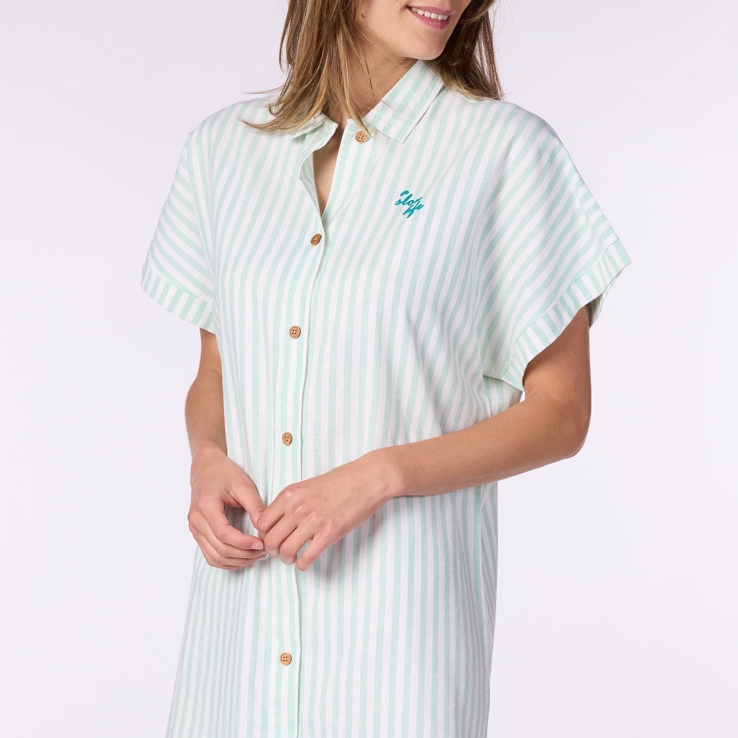 Ριγέ νυχτικό καλοκαιρινό - Nadia Lingerie