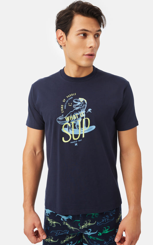 Dino Vibes Κοντομάνικη Ανδρική Πυτζάμα - Nadia Lingerie