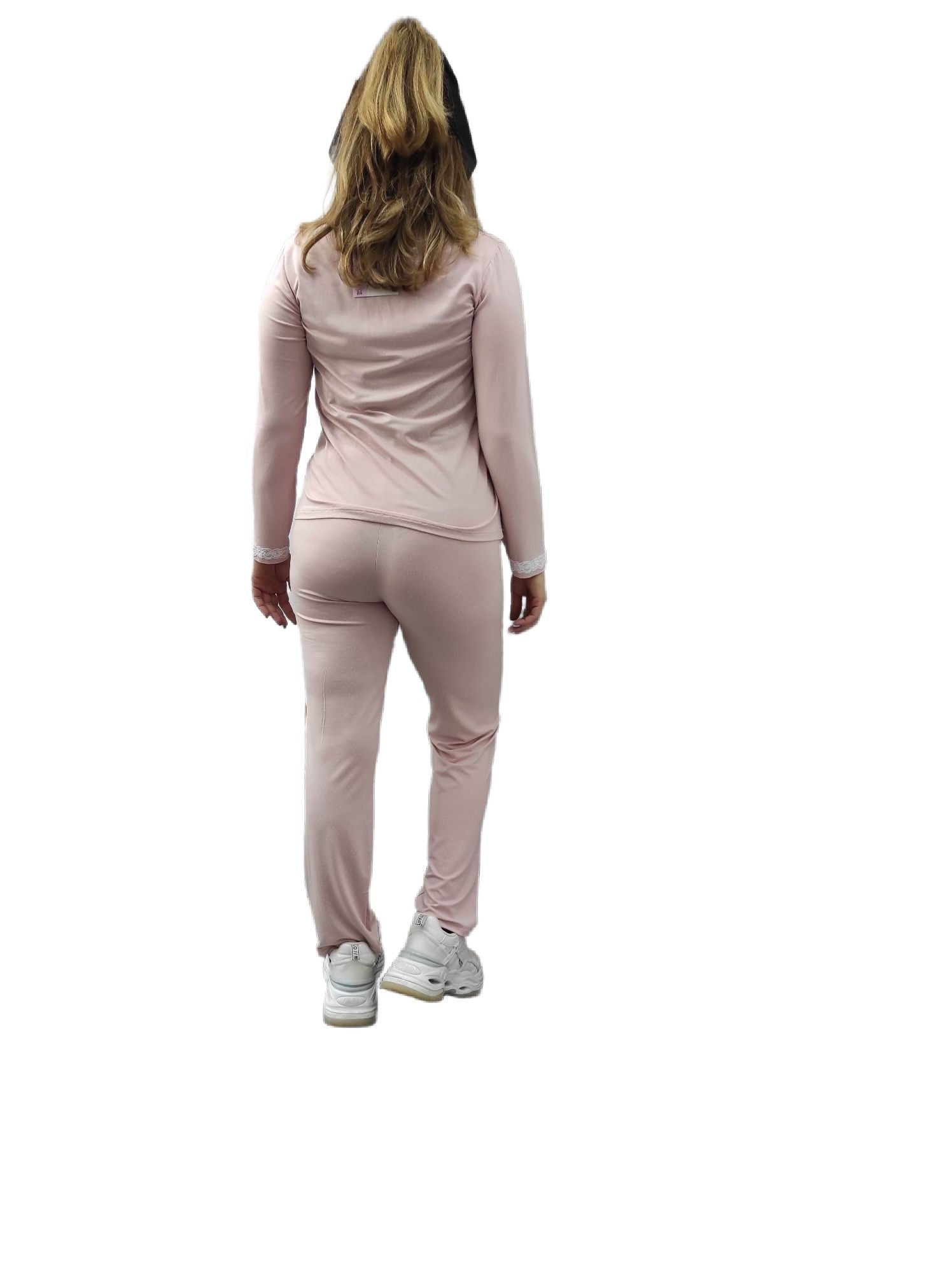 Dusty pink μακρυμάνικες πυτζάμες - Nadia Lingerie