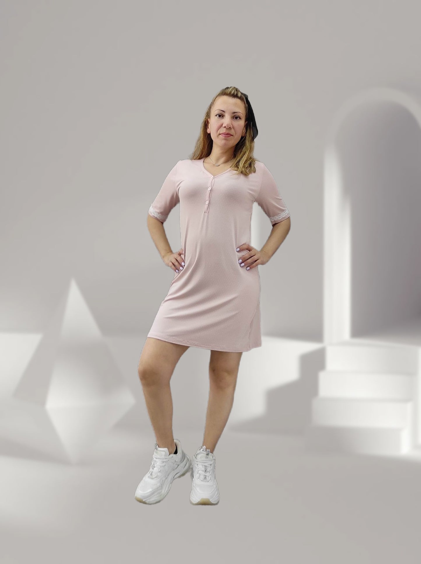 Dusty pink νυχτικό - Nadia Lingerie