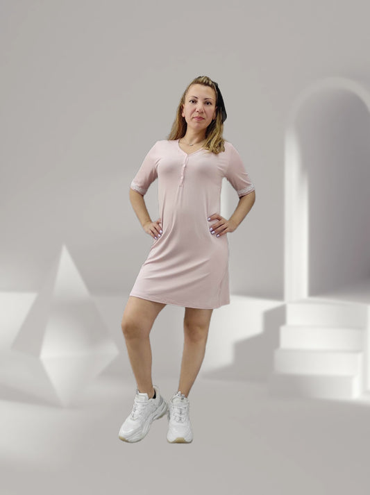 Dusty pink νυχτικό - Nadia Lingerie