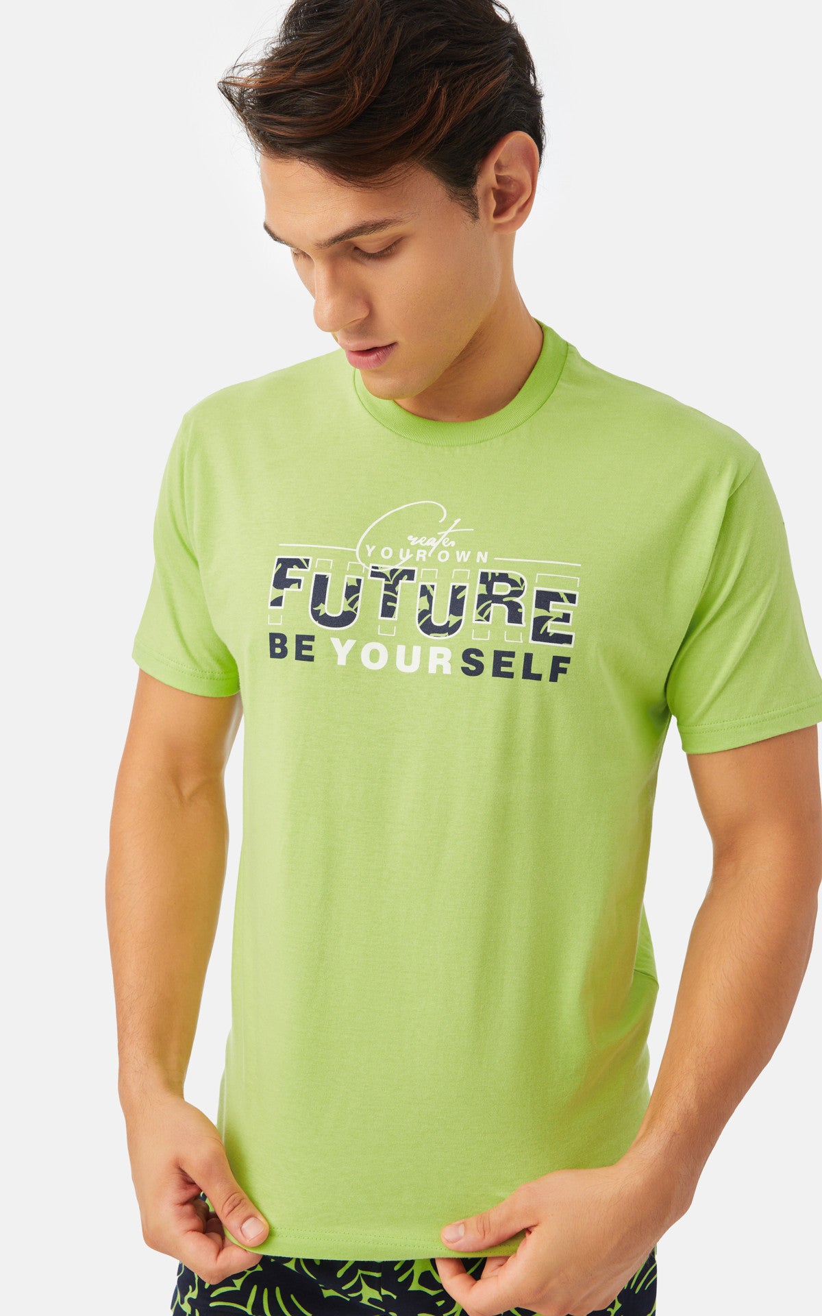 Future Κοντομάνικη Ανδρική Πυτζάμα - Nadia Lingerie