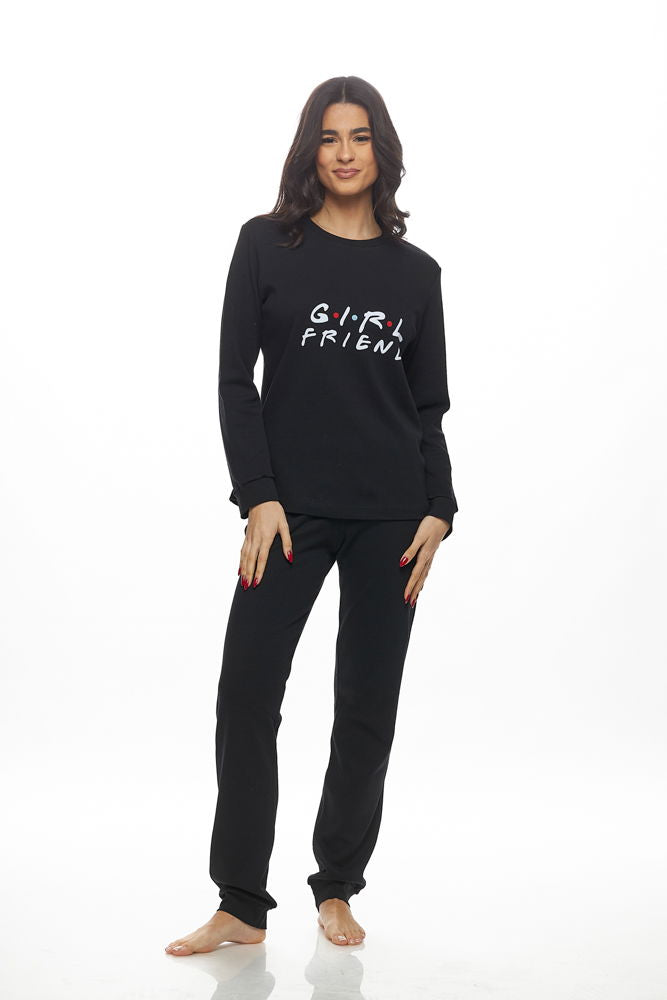 Galaxy Girlfriend Σετ Πιτζάμας Μαύρη - Nadia Lingerie