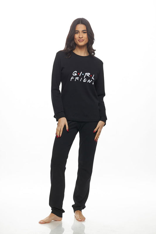 Galaxy Girlfriend Σετ Πιτζάμας Μαύρη - Nadia Lingerie