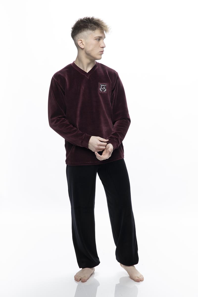 Galaxy ανδρική πυτζάμα βελούδινη - Nadia Lingerie