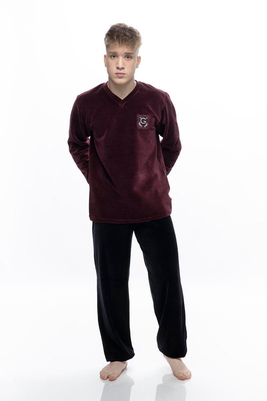 Galaxy ανδρική πυτζάμα βελούδινη - Nadia Lingerie