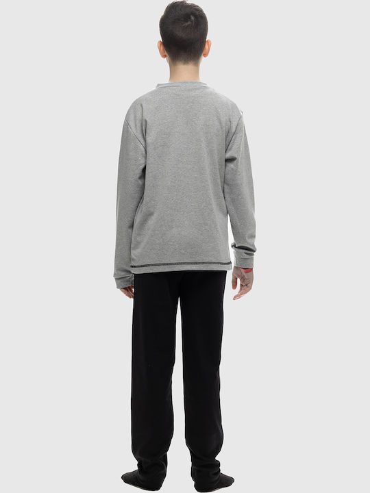 Galaxy Παιδική Πιτζάμα Χειμωνιάτικη Γκρι ανοιχτό