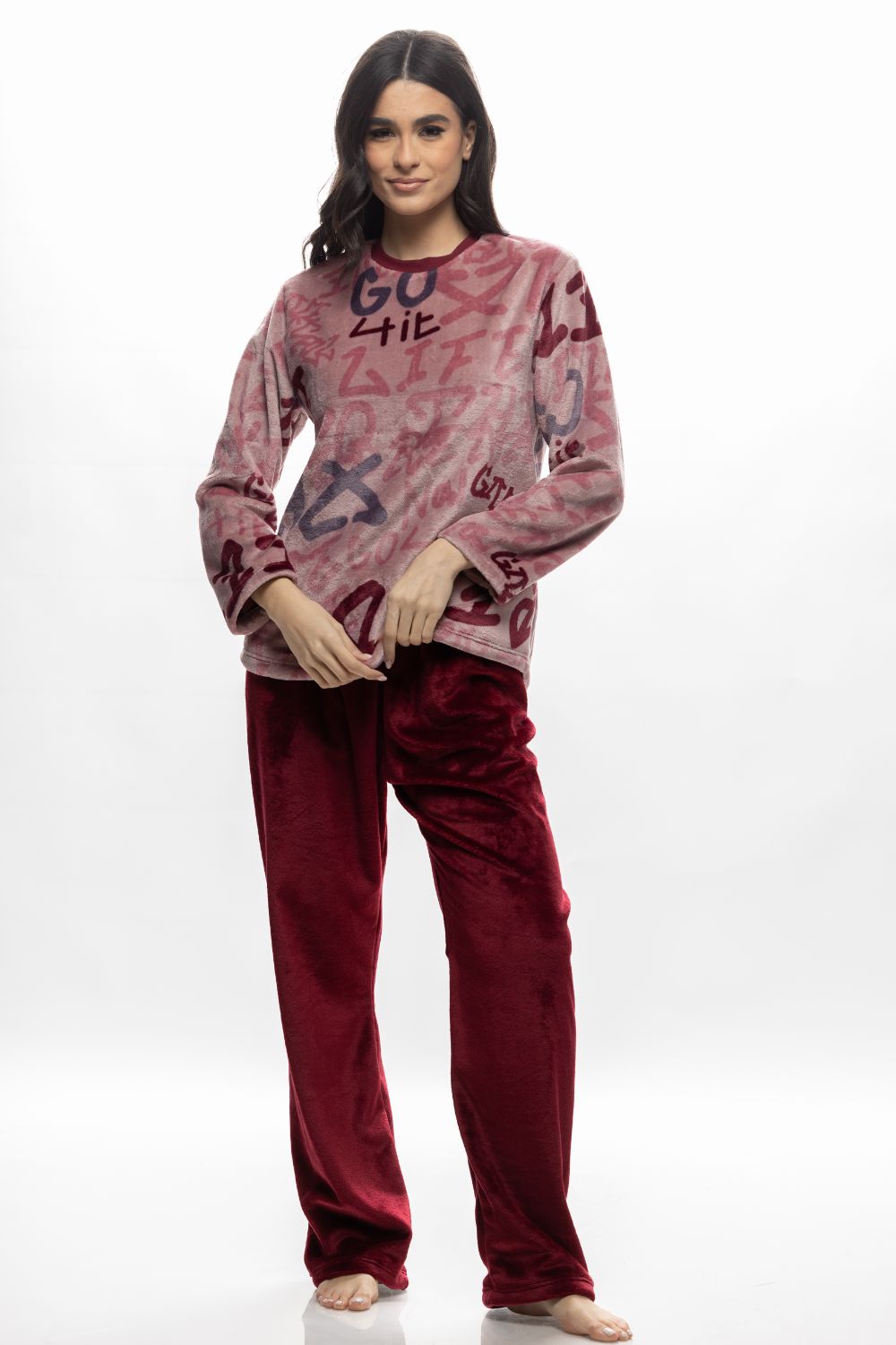 Γυναικεία πυτζάμα Galaxy fleece - Nadia Lingerie